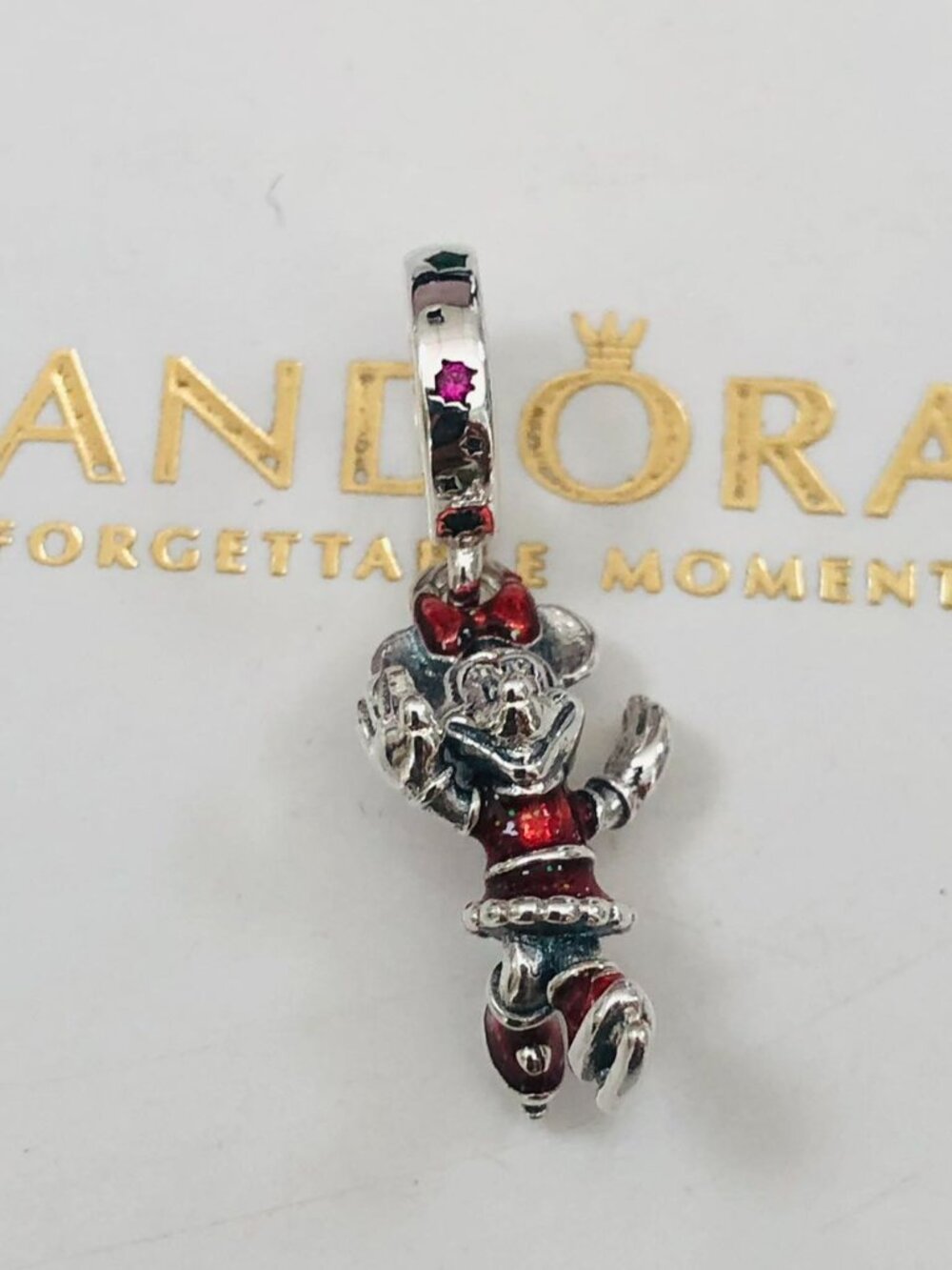 Pandora Minnie Mouse Ice Skating Dangle Charm